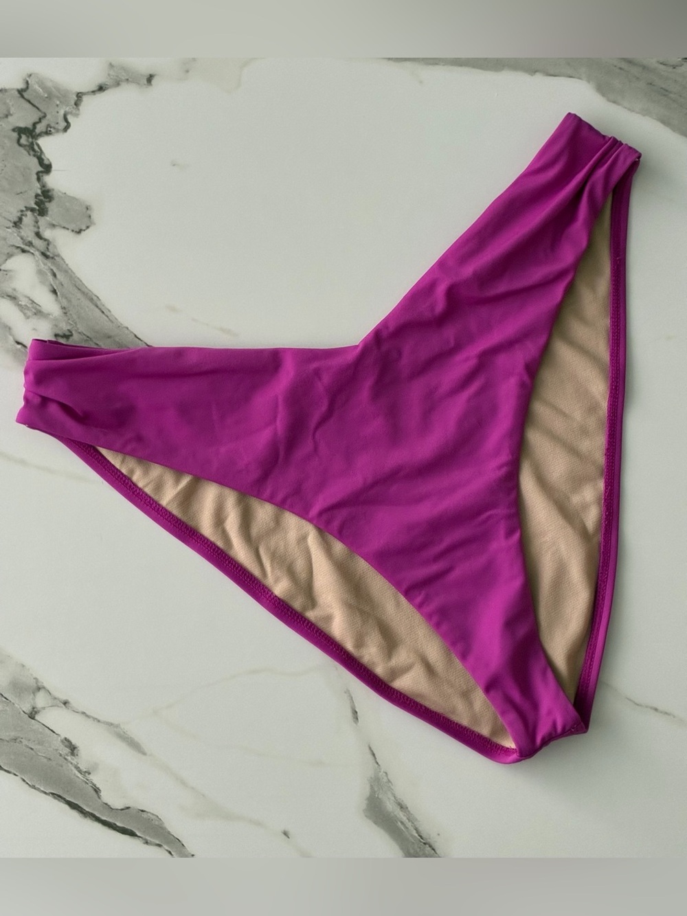 Swimsuits For All (12) M Magenta High-Cut Bikini Bottom